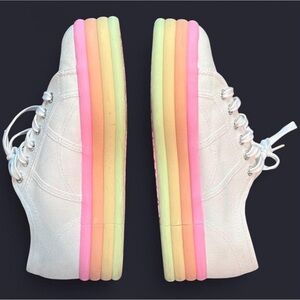 Superga Neon Platform Sneakers (Women’s 8.5)
